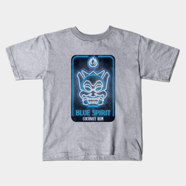 Blue Spirit Coconut Rum Kids T-Shirt by Sam Potter Design